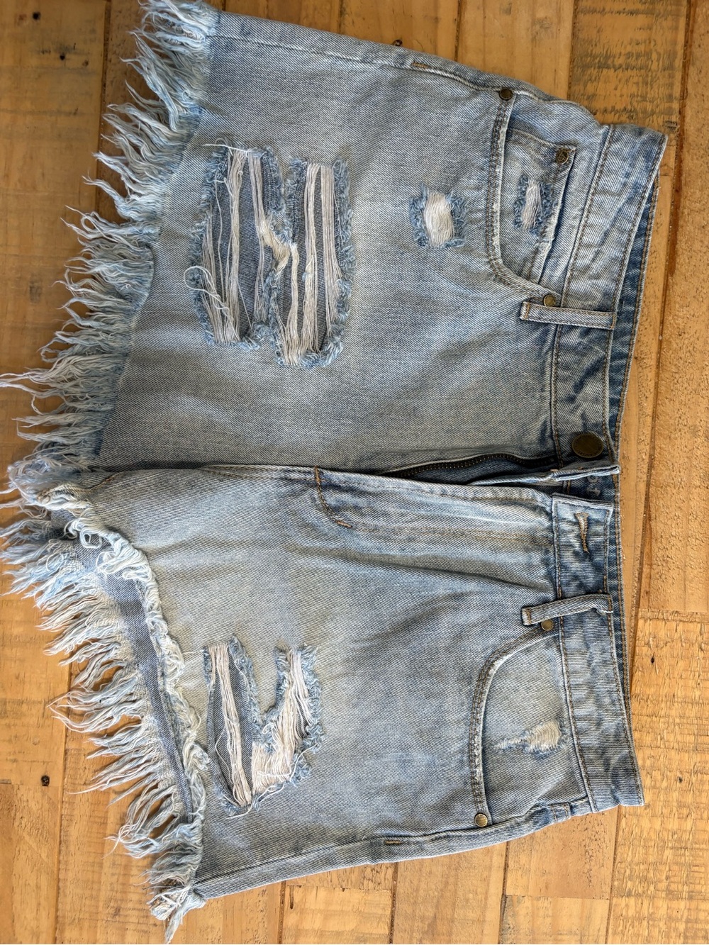 Articles Of Society Light Blue Denim Shorts